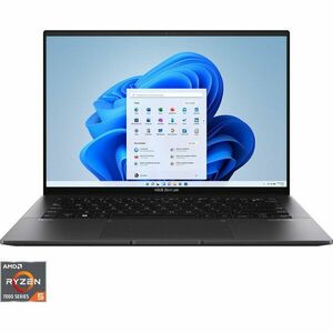 Ultrabook ASUS 14'' Zenbook 14 OLED UM3402YA, 2.8K 90Hz, Procesor AMD Ryzen™ 5 7430U (16M Cache, up to 4.3 GHz), 16GB DDR4X, 512GB SSD, AMD Radeon, Win 11 Pro, Jade Black imagine