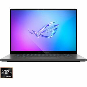 Laptop Gaming ASUS ROG Zephyrus G16 GA605WI cu procesor AMD Ryzen™ AI 9 HX 370 pana la 5.1GHz, 16, WQXGA, OLED, 240Hz, 32GB LPDDR5x, 2TB SSD, NVIDIA® GeForce RTX™ 4070 8GB GDDR6, No OS, ECLIPSE GRAY imagine