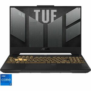 Laptop Gaming ASUS TUF F15 FX507ZI4 cu procesor Intel® Core™ i7-12700H pana la 4.70 GHz, 15.6, Full HD, IPS, 144Hz, 16GB, 1TB SSD, NVIDIA® GeForce RTX™ 4070 8GB GDDR6 TGP 140W, No OS, Mecha Gray imagine