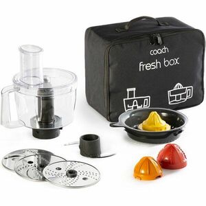 Set de 5 accesorii Tefal Coach Fresh Box XF652038, pentru rezultate perfecte de maruntire, feliere, tocare, razuire si presare a citricelor, negru imagine