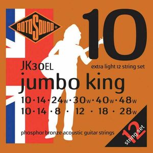 Rotosound JK30EL Jumbo King Set de corzi pentru chitară acustică imagine