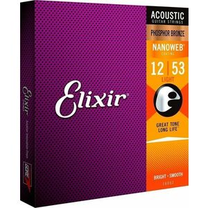 Elixir 16052 Nanoweb 12-53 Corzi chitare acustice imagine