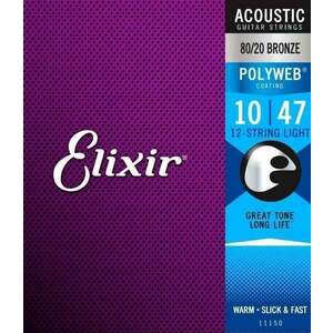 Elixir 11150 Polyweb 12 10-47 Set de corzi pentru chitară acustică imagine