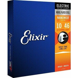 Elixir 12450 NanoWeb 12-String 10-46 Corzi chitare electrice imagine