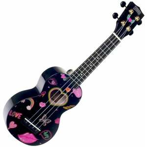 Mahalo Heart Heart Black Ukulele soprano imagine