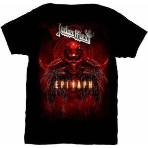 Judas Priest Tricou Epitaph Red Horns Unisex Black S imagine