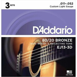 D'Addario EJ13-3D Corzi chitare acustice imagine