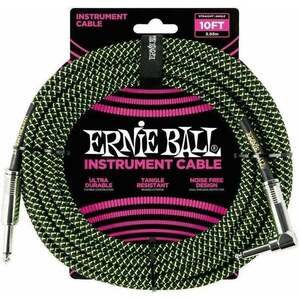 Ernie Ball P06077-EB 3 m Drept - Oblic Cablu de instrument imagine