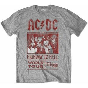 AC/DC Tricou Highway to Hell World Tour 1979/1982 Gri S imagine