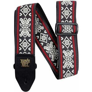 Ernie Ball 4669 Curea de chitară Blackjack Red Jacquard imagine