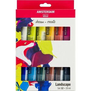 Amsterdam General Selection Set de vopsele acrilice Peisaj 12 x 20 ml imagine