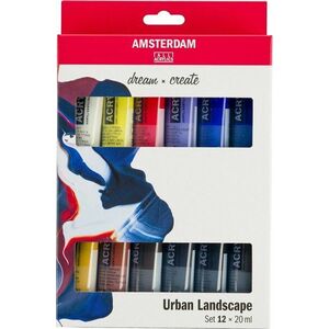 Amsterdam General Selection Set de vopsele acrilice Urban Landscape 12 x 20 ml imagine