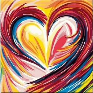 Zuty Picturi pe numere Rainbow Painted Heart imagine