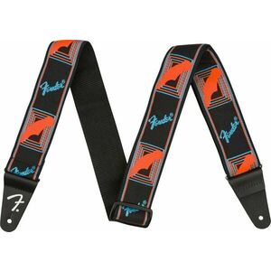 Fender Neon Monogram Strap Curea de chitară Albastru/Portocaliu imagine