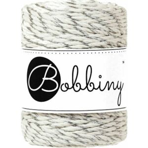 Bobbiny 3PLY Macrame Rope 3 mm 100 m Silver Twist Șnur imagine