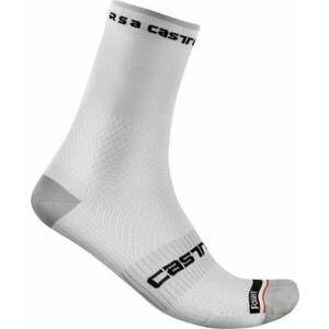 Castelli Rosso Corsa Pro 15 Sock White S/M Șosete ciclism imagine