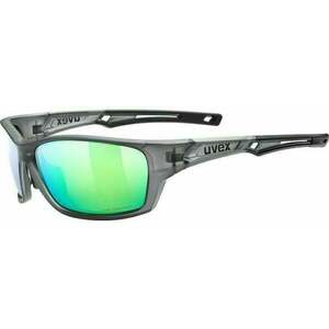 UVEX Sportstyle 232 Polarized Smoke Mat/Mirror Green Ochelari ciclism imagine