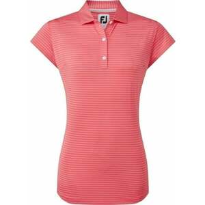 Footjoy Tonal Stripe Lisle Bright Coral S Tricou polo imagine