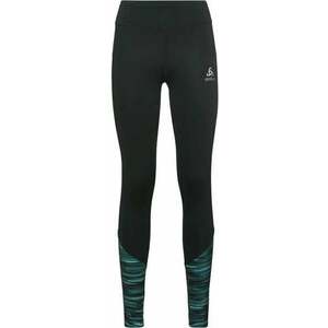 Odlo The Zeroweight Print Reflective Tights Black XS Pantaloni de alergare / jambiere imagine