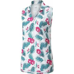 Puma Cloudspun Paradise Sleeveless Bright White/Festival Fuchsia XS Tricou polo imagine