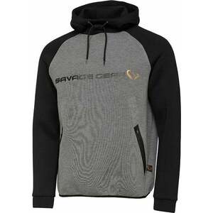 Savage Gear Hanorac Tec-Foam Hoodie Dark Grey Melange M imagine