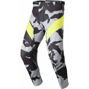 Alpinestars Racer Tactical Pants Gray/Camo/Yellow Fluorescent 32 Motocross pantaloni imagine