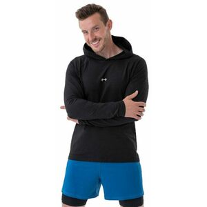 Nebbia Long-Sleeve T-shirt with a Hoodie Black L Hanorac pentru fitness imagine