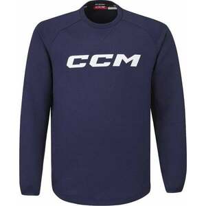 CCM Locker Room Fleece Crew SR Navy Mânecă lungă S SR imagine