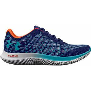 Under Armour Men's UA Flow Velociti Wind 2 Sonar Blue/Citrus Blast/Blue Surf 43 Pantofi de alergare pe șosea imagine