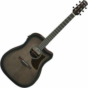 Ibanez AAD50CE-TCB Transparent Charcoal Burst Chitară electro-acustică Dreadnought imagine