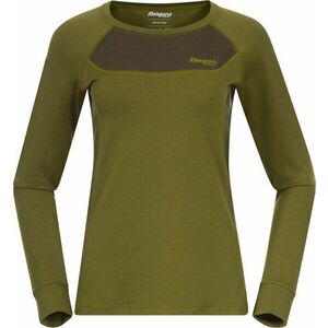 Bergans Cecilie Wool Long Sleeve Women Green/Dark Olive Green XS Lenjerie termică imagine