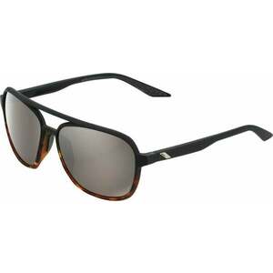 100% Kasia Soft Tact Black Havana Fade/HiPER Silver Mirror Lens Ochelari pentru sport imagine