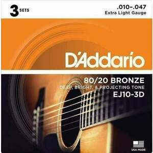 D'Addario EJ10-3D Corzi chitare acustice imagine