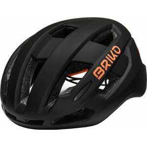 Briko Izar LED Matt Black/Orange Fluo M Cască bicicletă imagine