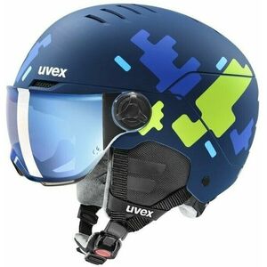 UVEX Rocket Junior Visor Blue Puzzle Mat 51-55 cm Cască schi imagine