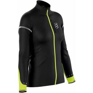 Compressport Hurricane Windproof Jacket Flash W Negru/Galben Florescent L Geacă pentru alergare imagine