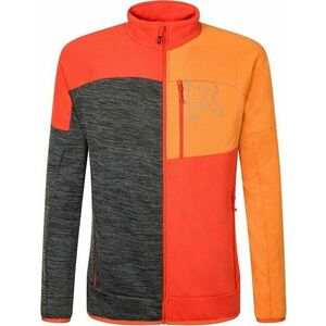 Rock Experience Kobra Mock Neck FZ Man Fleece Cherry Tomato/Persimmon Orange/Grey Melange M Hanorace imagine