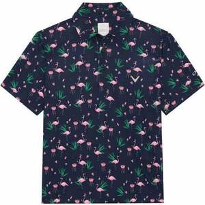 Callaway Boys All Over Flamingo Printed Peacoat XL Tricou polo imagine