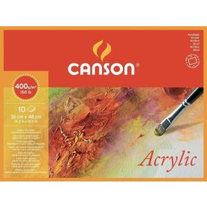 Canson Acrylique Cold Pressed 48 x 36 cm 400 g Natural White Carnete de Schițe imagine