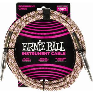 Ernie Ball Braided Instrument Cable Straight/Straight 3 m Drept - Drept Cablu de instrument imagine