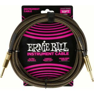 Ernie Ball Braided Instrument Cable Straight/Straight 3 m Drept - Drept Cablu de instrument imagine