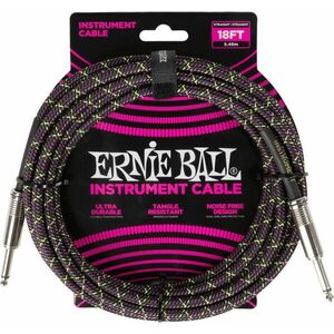 Ernie Ball Braided Instrument Cable Straight/Straight 5, 5 m Drept - Drept Cablu de instrument imagine