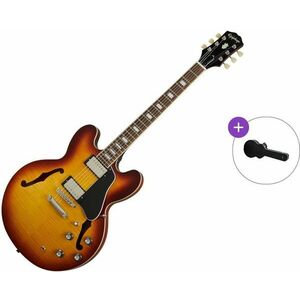 Epiphone ES-335 Figured SET Raspberry Tea Burst Chitară semi-acustică imagine