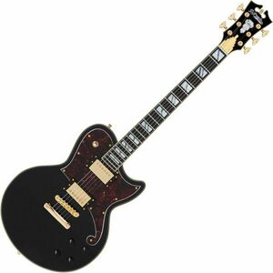 D'Angelico Deluxe Atlantic Negru Solid Chitară electrică imagine