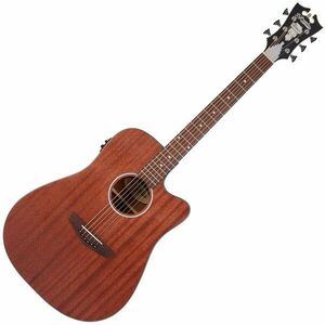 D'Angelico Premier Bowery LS Natural Mahogany Satin Chitară electro-acustică Dreadnought imagine