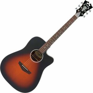 D'Angelico Premier Bowery LS Satin Vintage Sunburst Chitară electro-acustică Dreadnought imagine