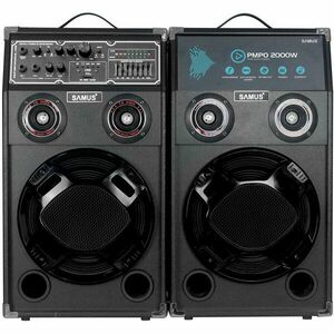 Set boxe audio Samus Twin Sound 10, Microfon/Bluetooth/USB/SD Card/FM Radio imagine