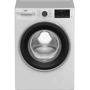 Masina de spalat rufe Slim Beko B5WFU78418WB, 8 kg, 1400 RPM, Clasa A, AquaTech, HomeWhiz, Remote Control, SteamCure, AddXtra, Inverter, Alb imagine