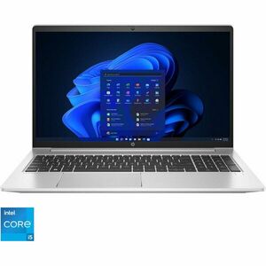 Laptop HP 15.6'' ProBook 450 G9, FHD, Procesor Intel® Core™ i5-1235U (12M Cache, up to 4.40 GHz, with IPU), 8GB DDR4, 512GB SSD, Intel Iris Xe, Win 11 Pro, Silver imagine