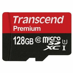 Card Memorie Transcend Microsdxc 128gb Class 10, Uhs1 + Adaptor imagine